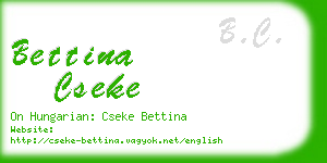 bettina cseke business card